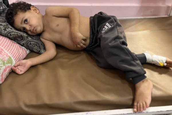 An empty hospital bed in Gaza symbolizes the ongoing medical crisis